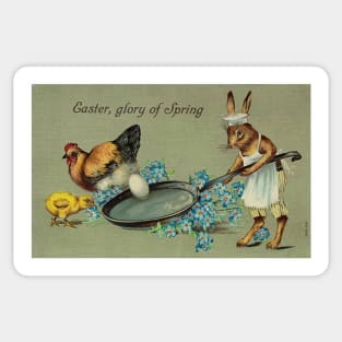 Strange Victorian Easter Greeting Sticker